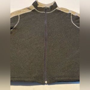 Kuhl alpaca full‎ zip jacket mens small brown/tan pre-owned condition